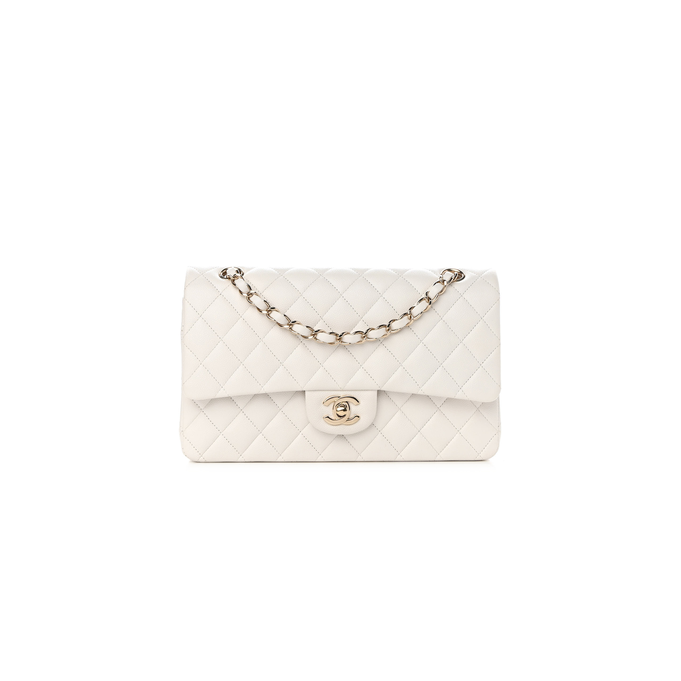 CHANEL CAVIAR QUILTED MEDIUM DOUBLE FLAP 1179289 (25*15*6cm)